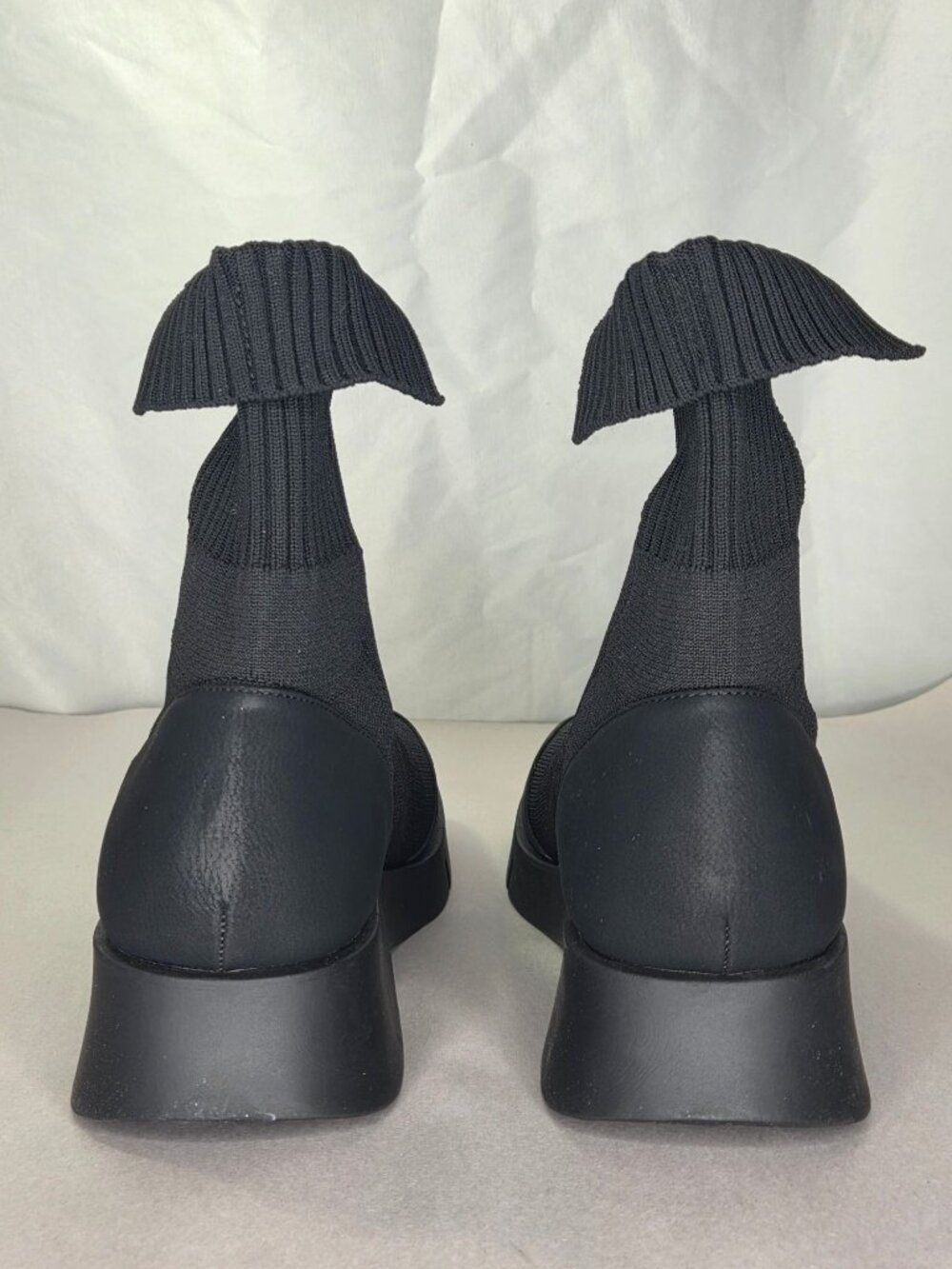 Aerosoles Flame Bootie - Black Knit/faux Tumbled Nubuck, 9.5 M - Picture 4 of 7
